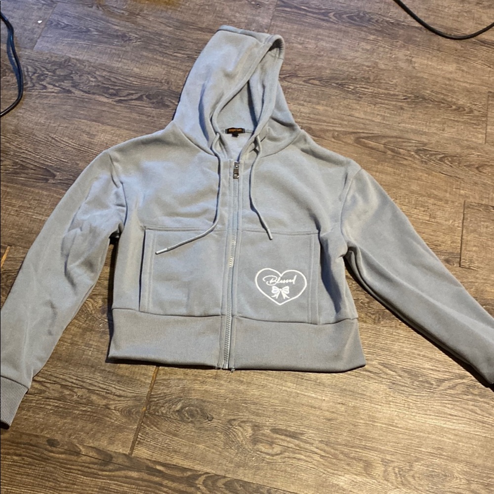 Women's Gray Hooded Jacket